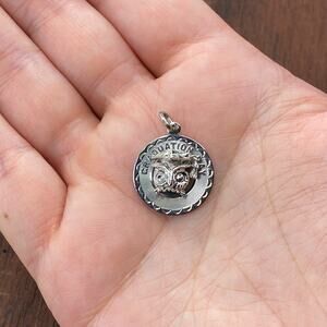 Vintage 925 Sterling Silver "Graduation Day" Owl in Cap Pendant Bracelet Charm